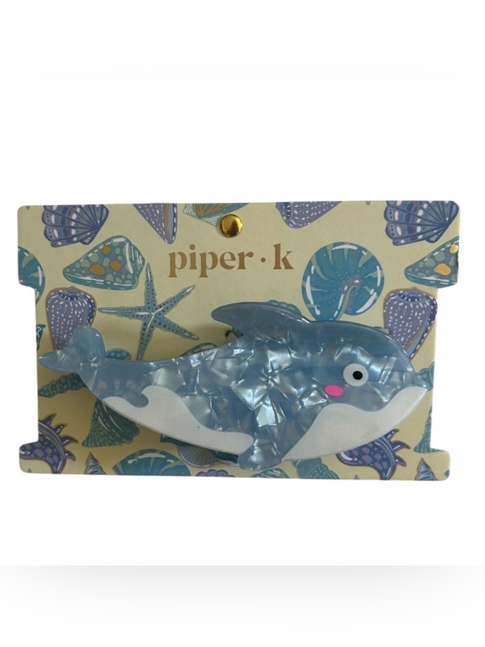 Piper K Blue Whale Hairclip